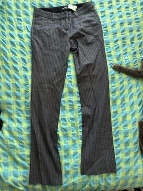 Express y2k mid rise Gray Pinstripe Dress Pants
